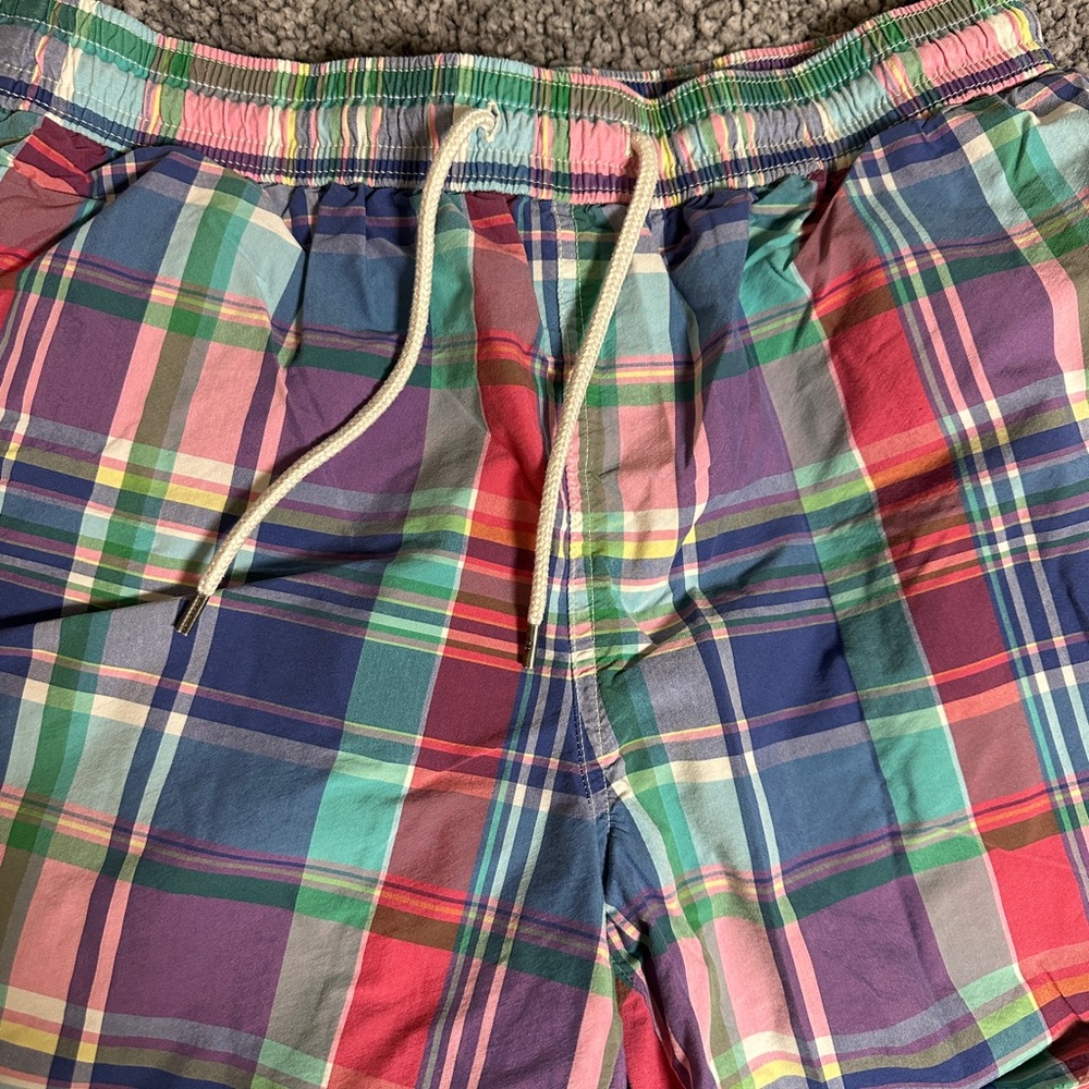 Polo Ralph Lauren Men's Swim Trunks Large Preppy Classic Multicolor Plaid - Picture 3 of 9